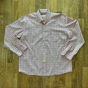 Fredrick Martin South Carolina Embroidered Button Up Shirt Mens XL Plaid EUC